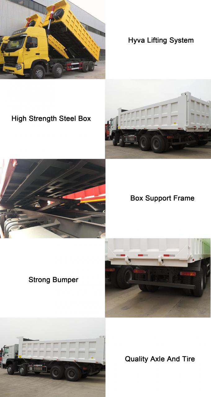 Νέος howo Sinotruk χρησιμοποιούμενος 371 420 HP 18 20 κυβικός μετρητής 10 φορτηγό απορρίψεων πολυασχόλων