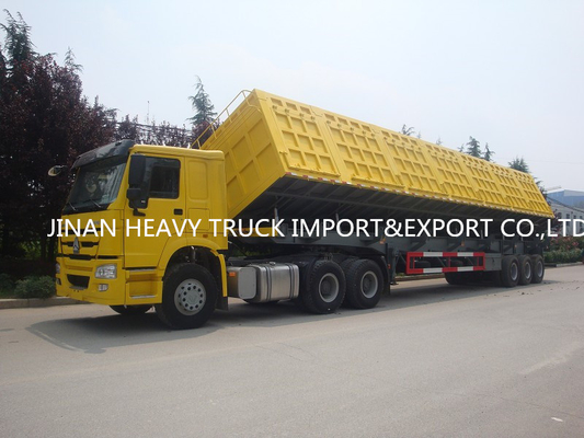 3 άξονες 40 κυβικά Tipper απορρίψεων ρυμουλκών μετρητών βαρέων καθηκόντων ημι ρυμουλκά