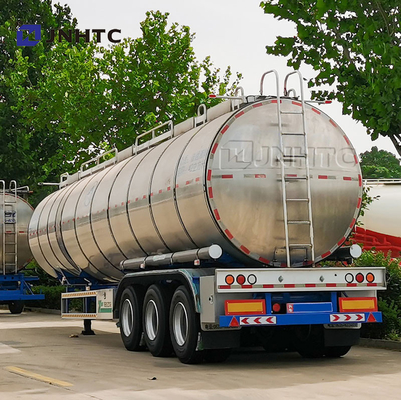 3 Άξονες Ακατέργαστη Βενζίνη Νερού Oil Tank Semi Trailer 45000L 50000Liters