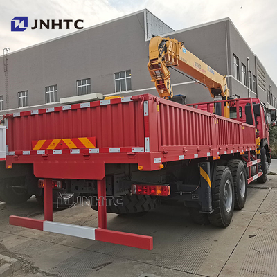 Howo 6x4 Straight Arm Crane Truck 10 τροχών 340hp φορτίο με γερανό