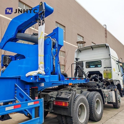 Νέο Κινέζικο επίσημο φορτηγό κοντέινερ Side Lifter Lowbed Semi-Relay με γερανό υψηλής ποιότητας