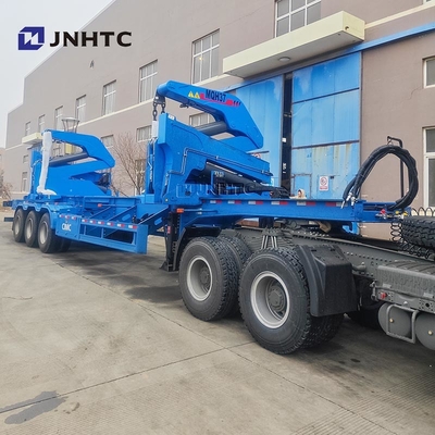 Νέο Κινέζικο επίσημο φορτηγό κοντέινερ Side Lifter Lowbed Semi-Relay με γερανό υψηλής ποιότητας