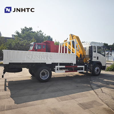 HOWO Φορτηγό με γερανό 290HP Σκάλα ζώνης 5 τόνων Σιδηροδρομική πλάκα