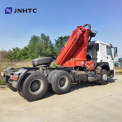 Φαρμακευτική τιμή Sinotruk HOWO 6x4 Τρακτικό φορτηγό με 10 τόνων αναδιπλούμενο γερανό
