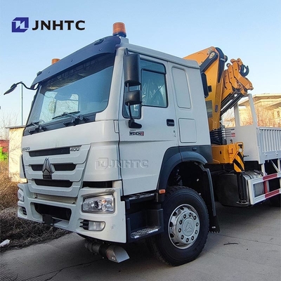 HOWO Κρέας 6x4 400HP φορτηγό φορτίου με 10 τόνους φορτηγό γερανού