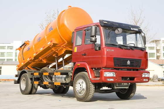 Sinotruk Howo7 16CBM καθαρίζοντας φορτηγό δεξαμενών κενών αντλιών σηπτικό που συλλέγει την ηλύ καθαρισμού λυμμάτων
