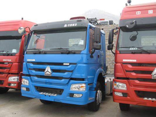 Καμπίνα χρώματος HW76 Bule πρωταρχική - φορτηγό 371hp 10 ρόδες 6x4 μετακινούμενων με το κλιματιστικό μηχάνημα