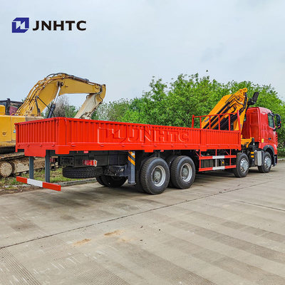 Howo T7H ολοκαίνουργιο 8*4 12 τροχών 40 τόνων 380HP Κρέας Mounted Max 16 τόνων Arm Cargo με φορτηγό γερανού
