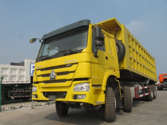 Κίτρινο φορτηγό απορρίψεων 371hp 20M3 RHD Sinotruk Howo 6x4 για 40-50 τόνους φορτίων