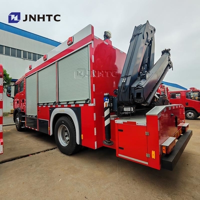 Τρακ πυροσβεστικών Howo TX 5000L Υδροφουσκωτήρα 4X4 με γερανό φορτηγό