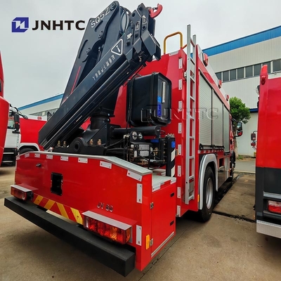 Τρακ πυροσβεστικών Howo TX 5000L Υδροφουσκωτήρα 4X4 με γερανό φορτηγό