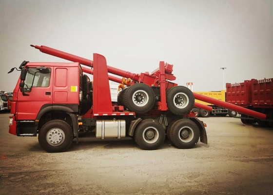 Δεξί Drive εμπορικό σήμα Sinotruk Howo φορτηγών μεταφορέων κούτσουρων 6*6 400l με οποιοδήποτε χρώμα