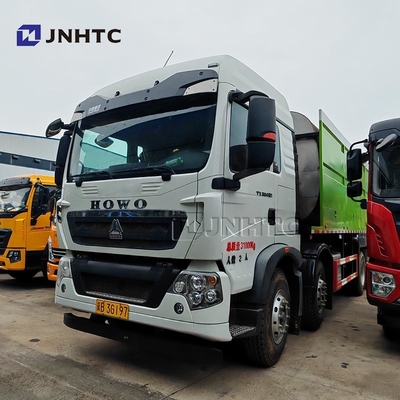 HOWO 8X4 350HP 12 τροχών φορτηγό απορριμμάτων υπόστεγο με συγχρονισμένο φορτηγό σφράγισης χαλίκι