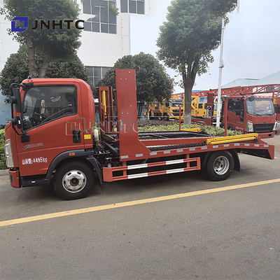 Σύρρεση 3 αυτοκινήτων Sinotruk HOWO 4X2 διπλό κατάστρωμα 5t 6t καύσιμο ντίζελ πλήρως προσγειωμένο Wrecker Ασφαλιστικό όχημα Flatbed ρυμουλκούμενο