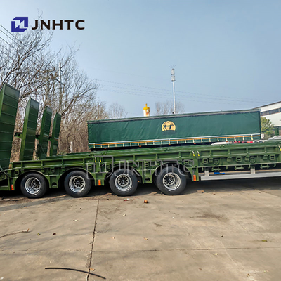 4 άξονες βαρύ φορτίο υδραυλικά γουσόνεκ Lowboy Lowbed Semi Trailer Truck Truck Trailers