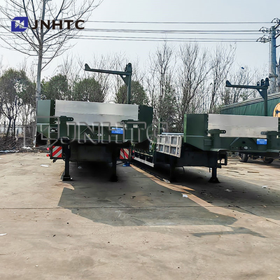 4 άξονες βαρύ φορτίο υδραυλικά γουσόνεκ Lowboy Lowbed Semi Trailer Truck Truck Trailers