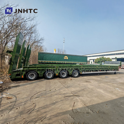 4 άξονες βαρύ φορτίο υδραυλικά γουσόνεκ Lowboy Lowbed Semi Trailer Truck Truck Trailers