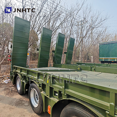 4 άξονες βαρύ φορτίο υδραυλικά γουσόνεκ Lowboy Lowbed Semi Trailer Truck Truck Trailers