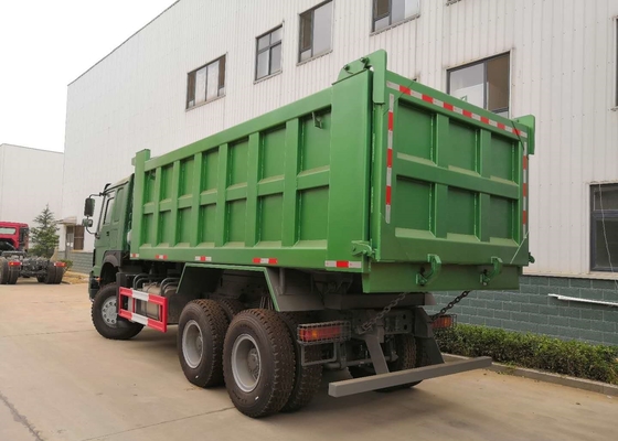Πράσινα Tipper μεταλλείας απορρίψεων φορτηγά/βαριά δομή φορτηγών απορρίψεων με χαλύβδινο σκελετό