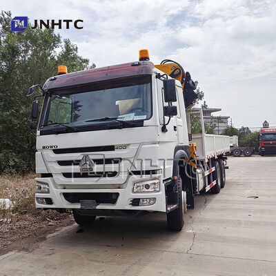 HOWO 6x4 400HP Φορτηγό Φορτίου με Γερανό Φορτηγό Lorry Mounted με Γερανό 14T στην Αφρική