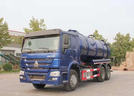 καθαρίζοντας φορτηγό λυμάτων 20CBM LHD 336HP με την εξοικονομητική χρόνου κενή αντλία