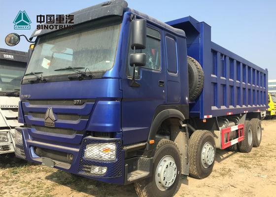 Ευρώ 2 φορτηγό 8x4 12 βαριών φορτίων 371HP μπροστινό ανυψωτικό HOWO Tipper ελαστικών αυτοκινήτου φορτηγό