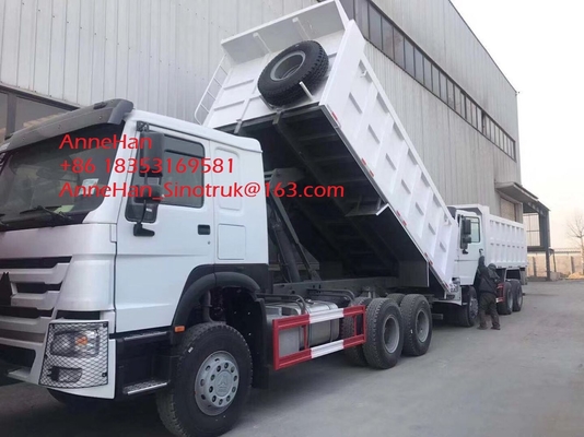 Άσπρο χρώματος φορτηγό απορρίψεων Sinotruk Howo7 βαρέων καθηκόντων, πολυάσχολος 10 20 Tipper 6x4 τόνοι φορτηγών