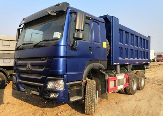 Sinotruk 6x4 371 βαρύ φορτηγό απορρίψεων δύναμης αλόγων 25 μπλε τόνοι μακρών ζωή χρώματος