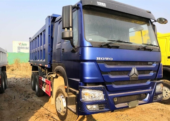 Sinotruk 6x4 371 βαρύ φορτηγό απορρίψεων δύναμης αλόγων 25 μπλε τόνοι μακρών ζωή χρώματος