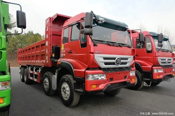 Tipper άμμου SINOTRUK SWZ 8x4 φορτηγό ειδικό στους μπροστινούς άξονες κόκκινου χρώματος HF12 για 55 τόνο