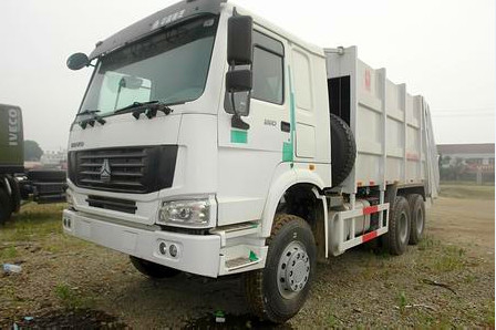 6x4 ευρο- ΙΙ φορτηγό συμπιεστών απορριμμάτων εκπομπής τυποποιημένο, συμπαγές φορτηγό 12m3 απορριμάτων