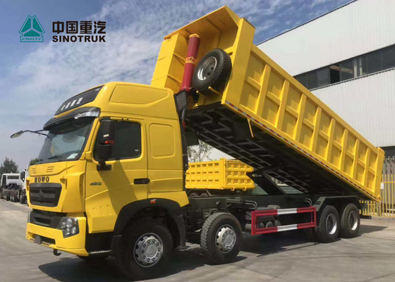 Φορτηγό απορρίψεων 420HP 8X4 29CBM T7H Sinotruk Howo κίτρινο