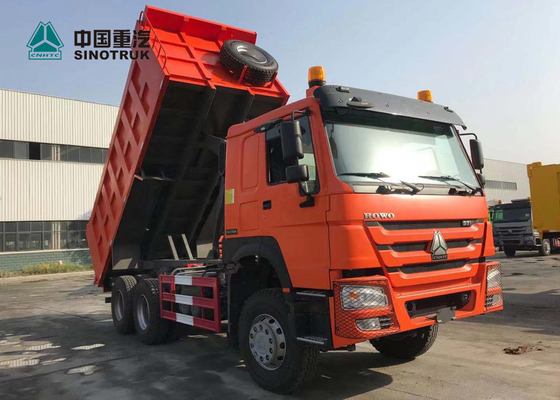 ασωλήνωτο φορτηγό απορρίψεων Sinotruk Howo 6x4 ελαστικών αυτοκινήτου 20CBM 13R22.5 για τη Γκάνα στο πορτοκάλι