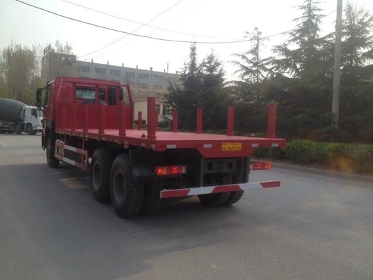 φορτηγό 30T επίπεδης βάσης 6x4 10wheels εμπορευματοκιβωτίων φορτίου 371hp Sinotruk Howo7 με 1 εφεδρική ρόδα
