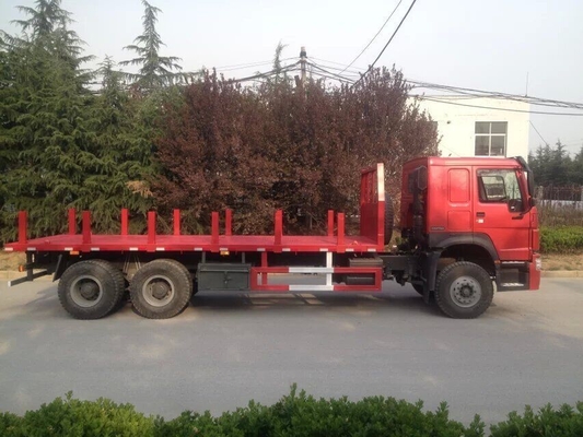 φορτηγό 30T επίπεδης βάσης 6x4 10wheels εμπορευματοκιβωτίων φορτίου 371hp Sinotruk Howo7 με 1 εφεδρική ρόδα