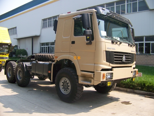εκπομπή Stander 371hp φορτηγών Euro2 τρακτέρ 6x6 Sinotruk Howo7 για την ικανότητα ρυμούλκησης 50T