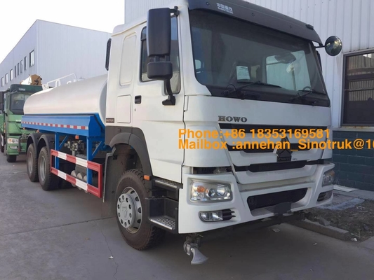 6 X 4 φορτηγό δεξαμενών νερού 20000L 371hp με το σύστημα ψεκασμού Sinotruk Howo7