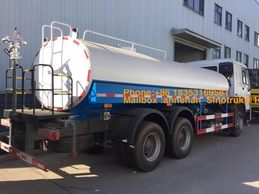 6 X 4 φορτηγό δεξαμενών νερού 20000L 371hp με το σύστημα ψεκασμού Sinotruk Howo7