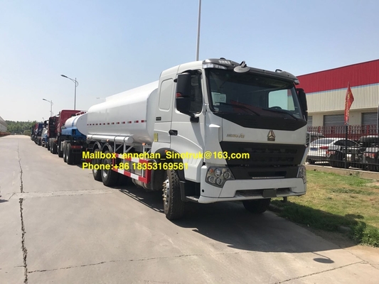 Άσπρο φορτηγό Lhd Zz1257n4347n1 δεξαμενών πετρελαίου φορτηγών 6x4 δεξαμενών καυσίμων Howo A7 Sinotruk