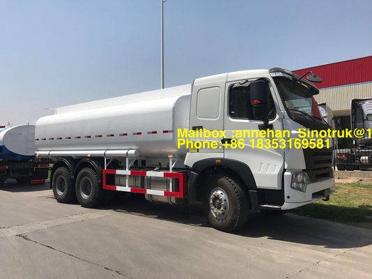 Άσπρο φορτηγό Lhd Zz1257n4347n1 δεξαμενών πετρελαίου φορτηγών 6x4 δεξαμενών καυσίμων Howo A7 Sinotruk