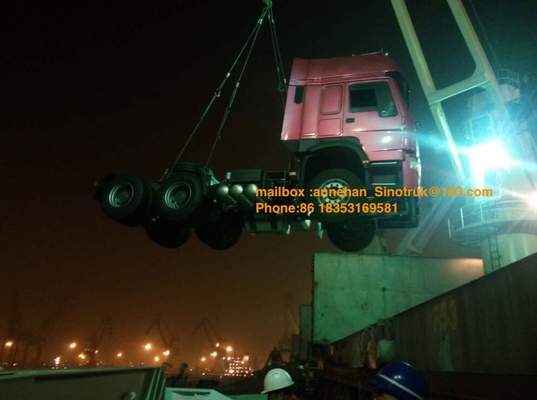 Φορτηγό LHD 10 ρόδες HW 79 υψηλό αμάξι 102 χλμ/Χ ρυμουλκών τρακτέρ Howo στεγών