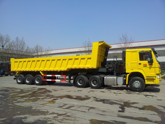 50 - 70T Sinotruk CIMC Tipper 45cbm ρυμουλκό φορτηγών απορρίψεων για τη φόρτωση μεταλλεύματος βωξίτη
