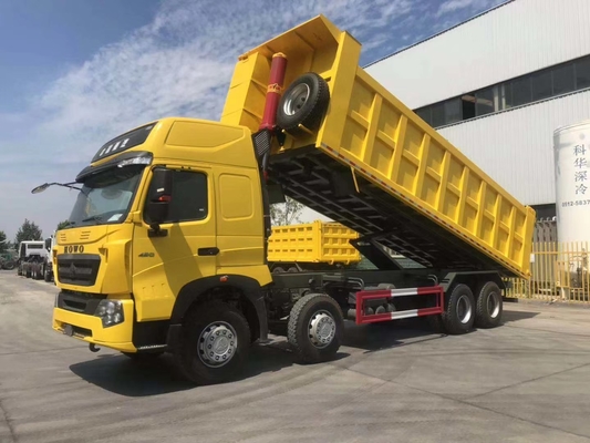 Howo A7 12 πολυασχόλων απορρίψεων ευρο- 4 420hp φορτηγών διπλό αμάξι στεγών αποθηκών υψηλό