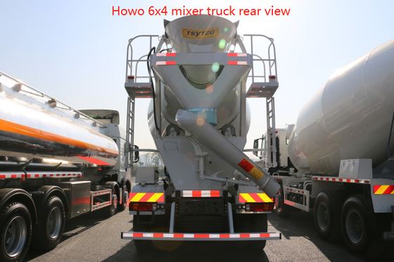 Άσπρο φορτηγό συγκεκριμένων αναμικτών Howo 6x4 Howo, δεξαμενή νερού συγκεκριμένων αναμικτών