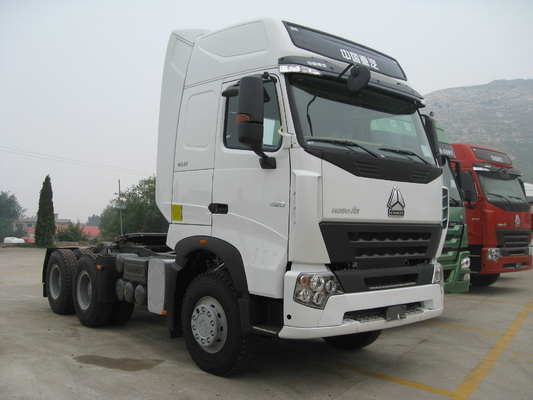 336hp ευρο- 3 φορτηγό τρακτέρ Howo A7 Howo στο άσπρο χρώμα ISO που περνούν