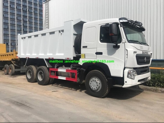6x4 A7 Sinotruk 10 μπροστινός ανυψωτικός τύπος Conatiner του U φορτηγών απορρίψεων ροδών 20m3 για το φορτίο 40-50t