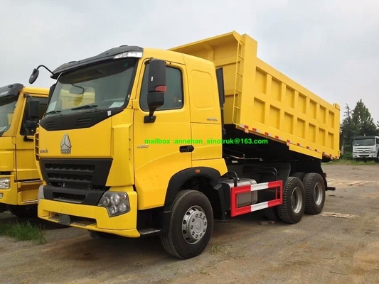 6x4 A7 Sinotruk 10 μπροστινός ανυψωτικός τύπος Conatiner του U φορτηγών απορρίψεων ροδών 20m3 για το φορτίο 40-50t