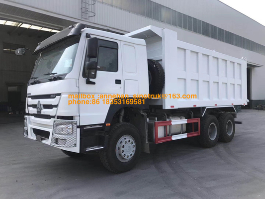 Euro4 Sino μέτωπο φορτηγών απορρίψεων Howo 381hp 20M3 που ανυψώνει τις ρόδες 6x4 10 χαμηλού θορύβου