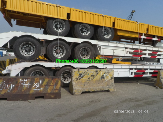 Επίπεδης βάσης φορτίο 1200R20 εμπορευματοκιβωτίων ημι ρυμουλκό 40 ποδιών