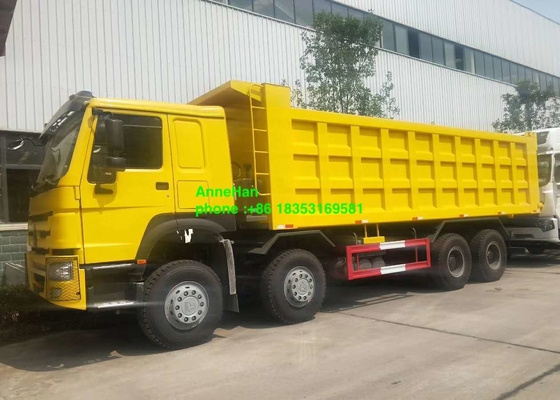 12 φορτηγό απορρίψεων Sinotruk Howo 8x4 καμπινών ροδών Euro2 HW76